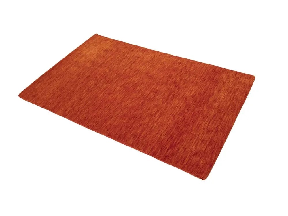 Orange Red Modern Solid 3X5 Gabbeh Oriental Rug - 5