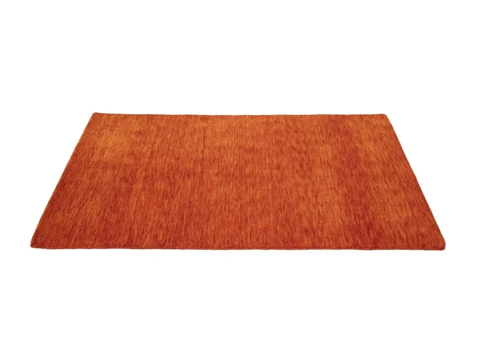 Orange Red Modern Solid 3X5 Gabbeh Oriental Rug - 6