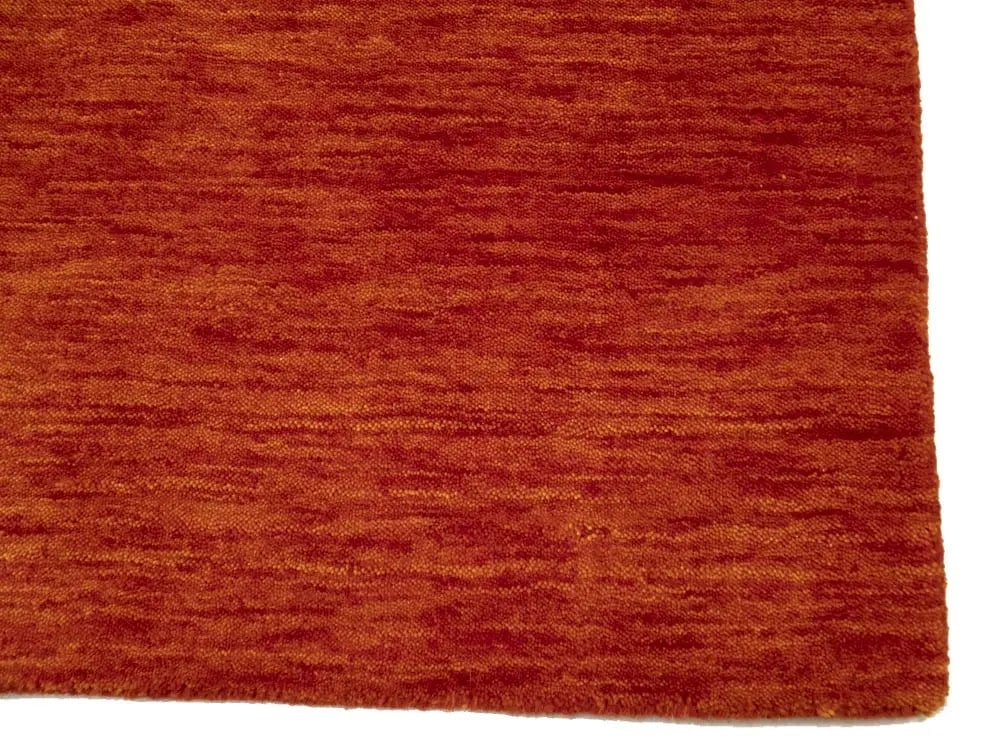 Orange Red Modern Solid 3X5 Gabbeh Oriental Rug - 9