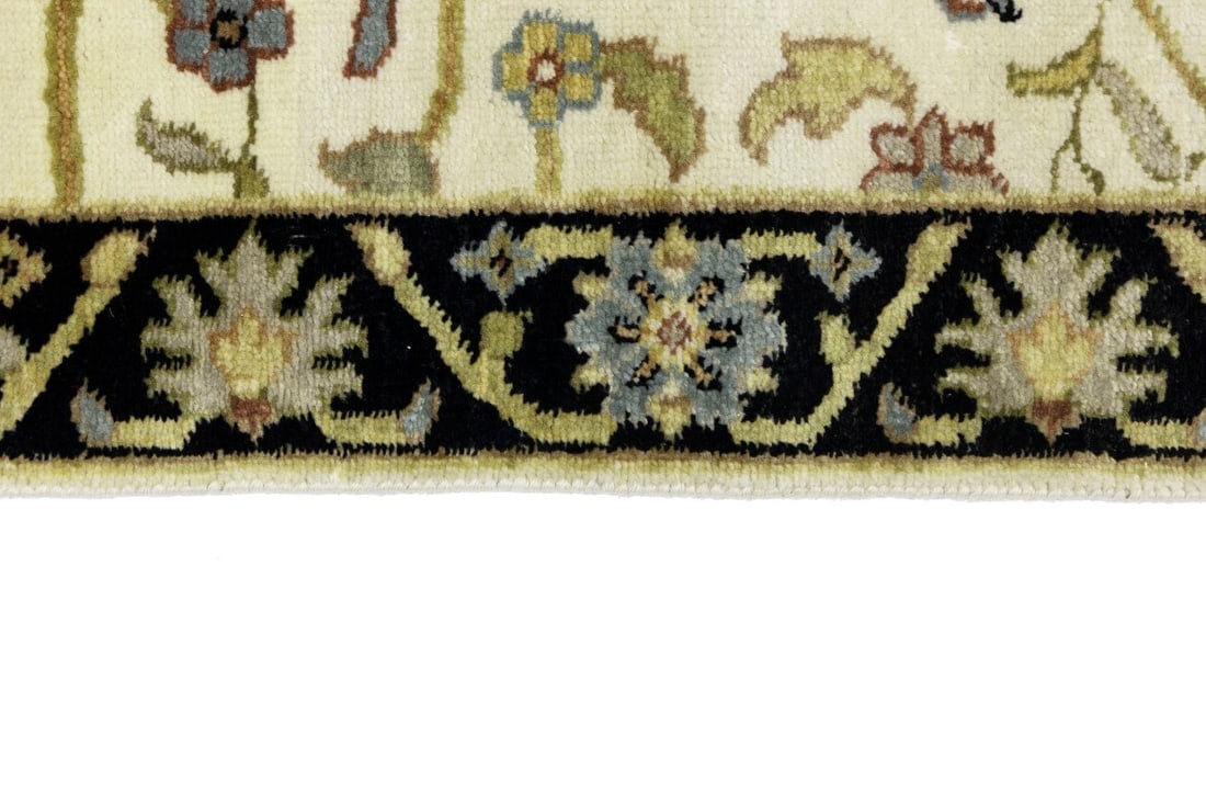 Cream Floral Osh Chobi 2'5X6 Peshawar Oriental Rug - 10