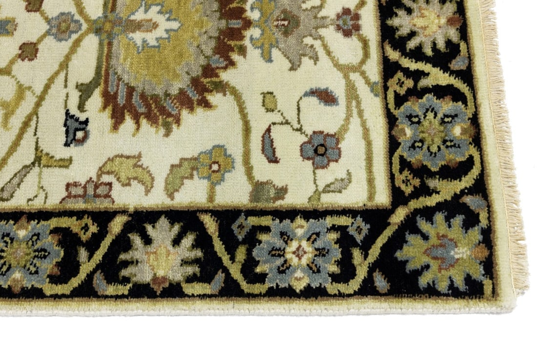 Cream Floral Osh Chobi 2'5X6 Peshawar Oriental Rug - 11