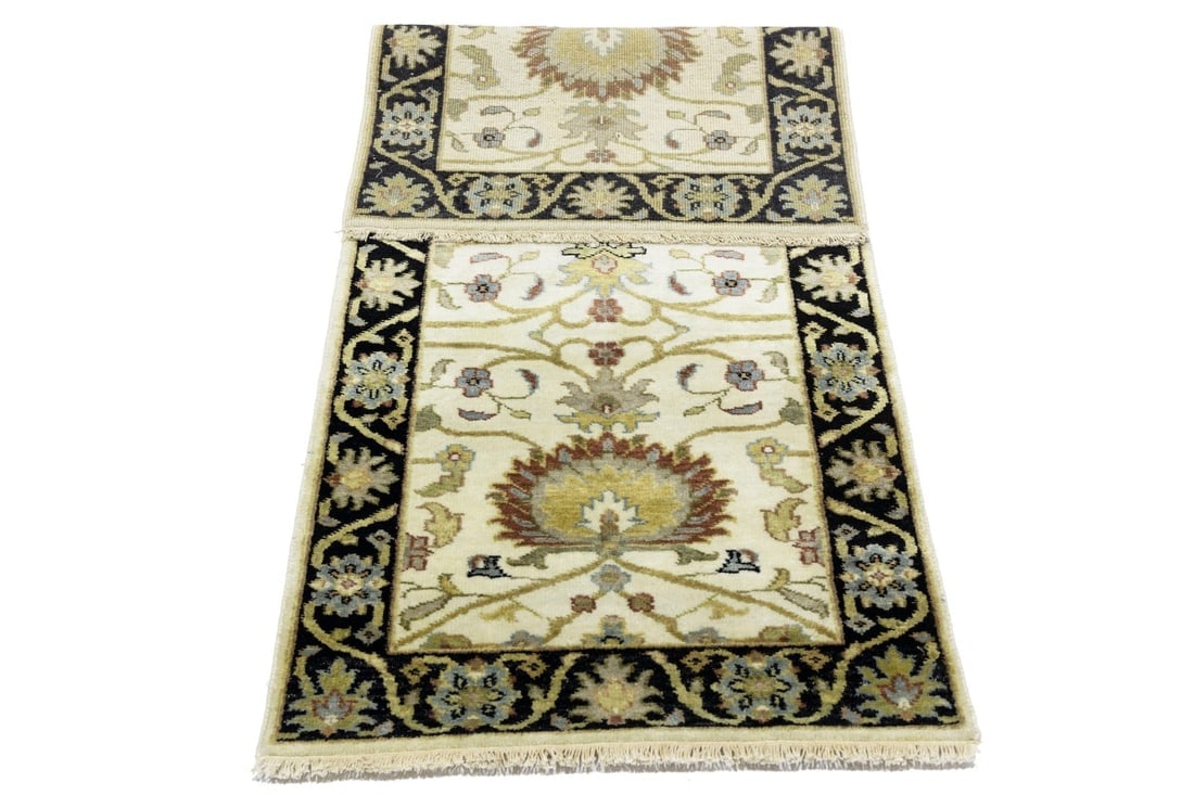 Cream Floral Osh Chobi 2'5X6 Peshawar Oriental Rug - 16