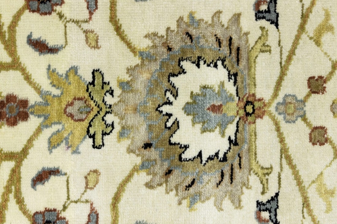 Cream Floral Osh Chobi 2'5X6 Peshawar Oriental Rug - 9