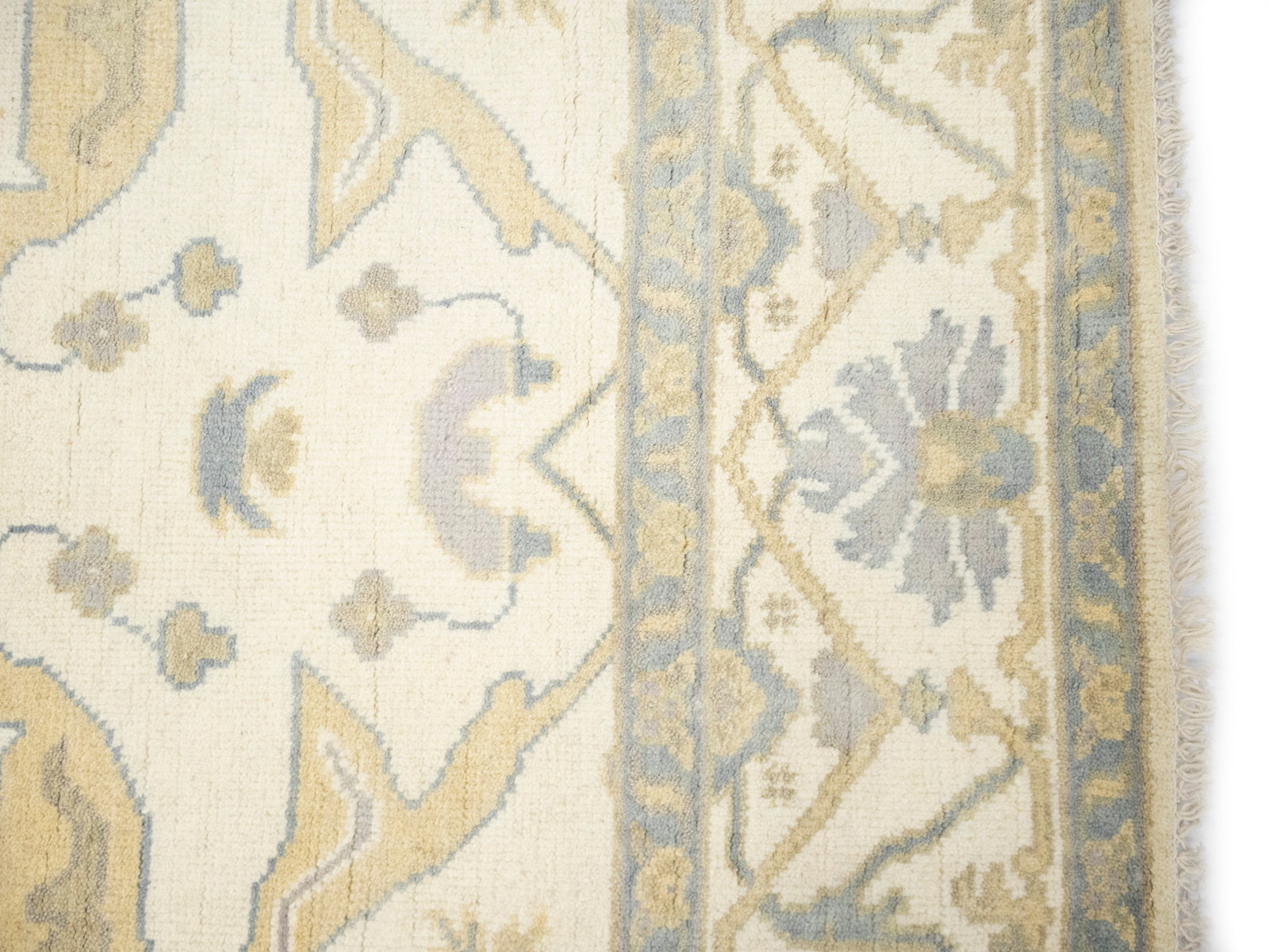 Cream Floral 8X16 Oushak Oriental Rug - 12