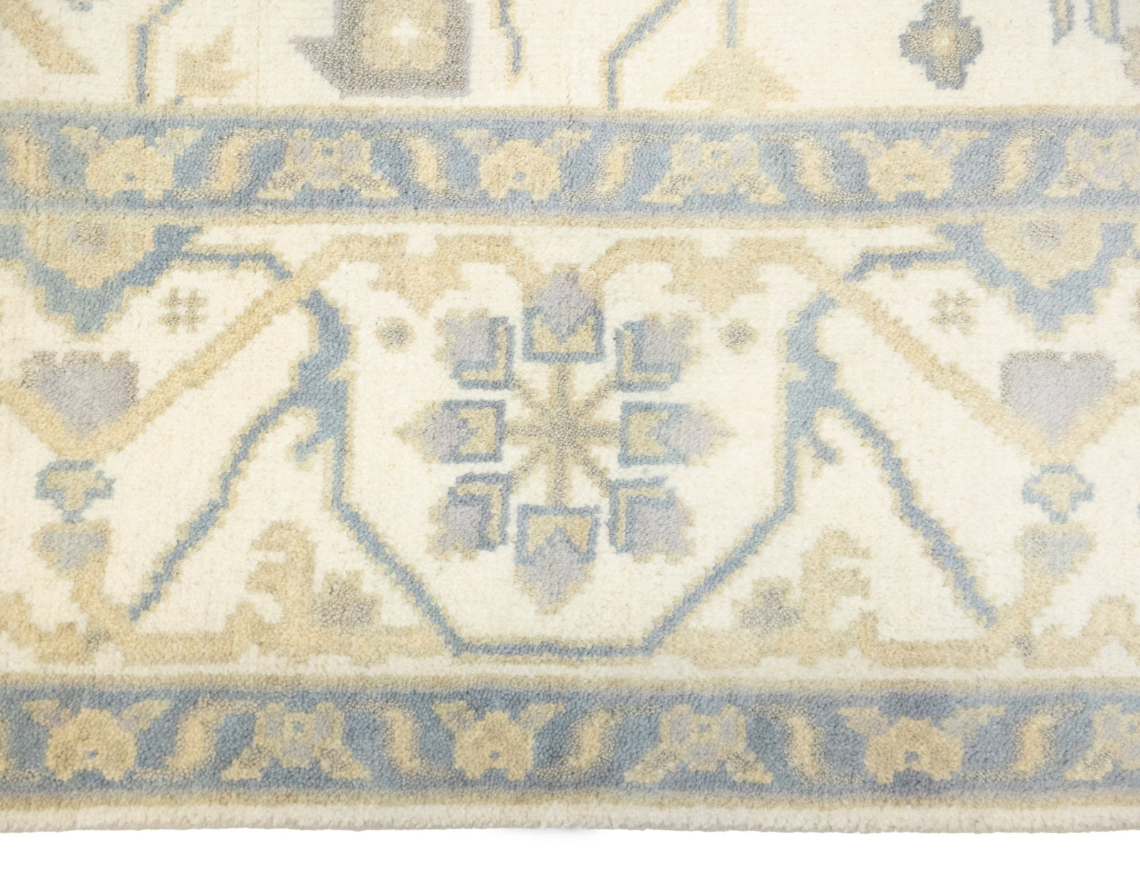 Cream Floral 8X16 Oushak Oriental Rug - 14