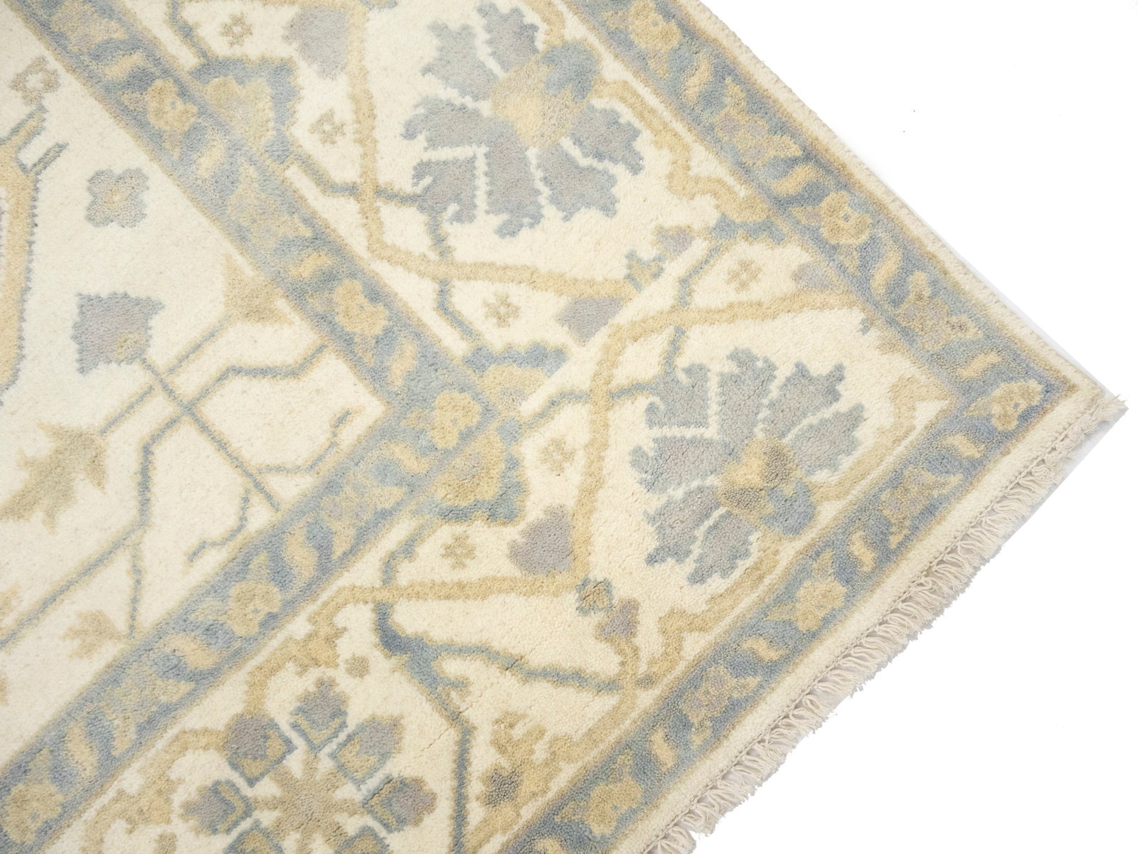 Cream Floral 8X16 Oushak Oriental Rug - 16
