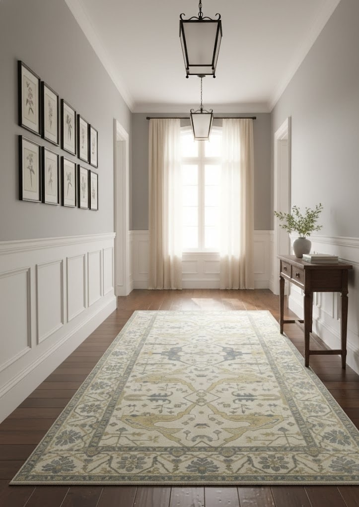 Cream Floral 8X16 Oushak Oriental Rug - 2