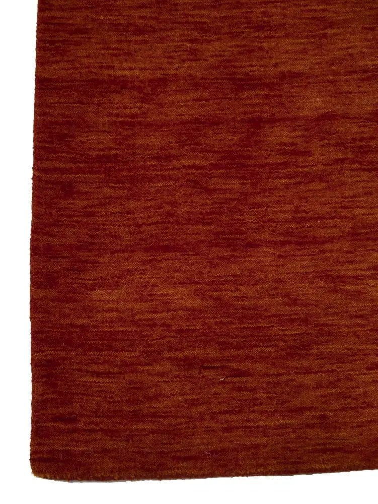 Orange Red Modern Solid 4X6 Gabbeh Oriental Rug - 11