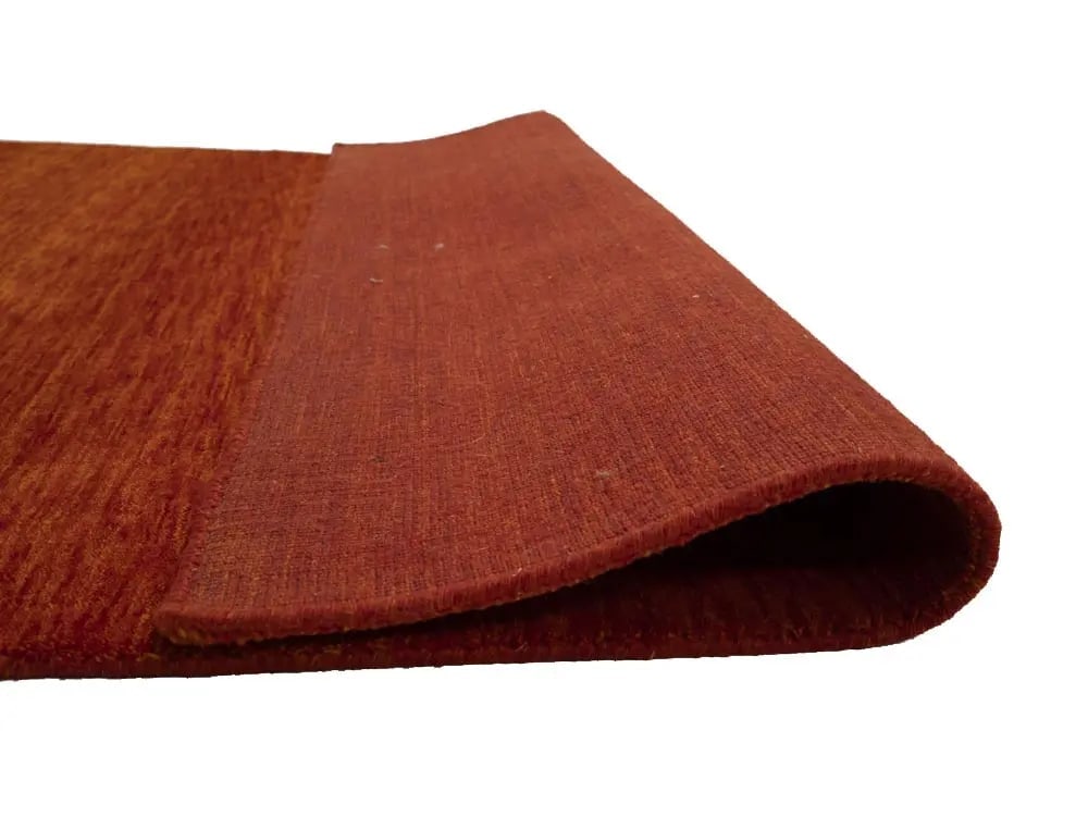 Orange Red Modern Solid 4X6 Gabbeh Oriental Rug - 12