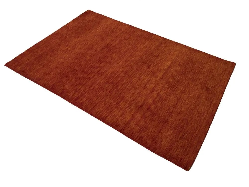 Orange Red Modern Solid 4X6 Gabbeh Oriental Rug - 3