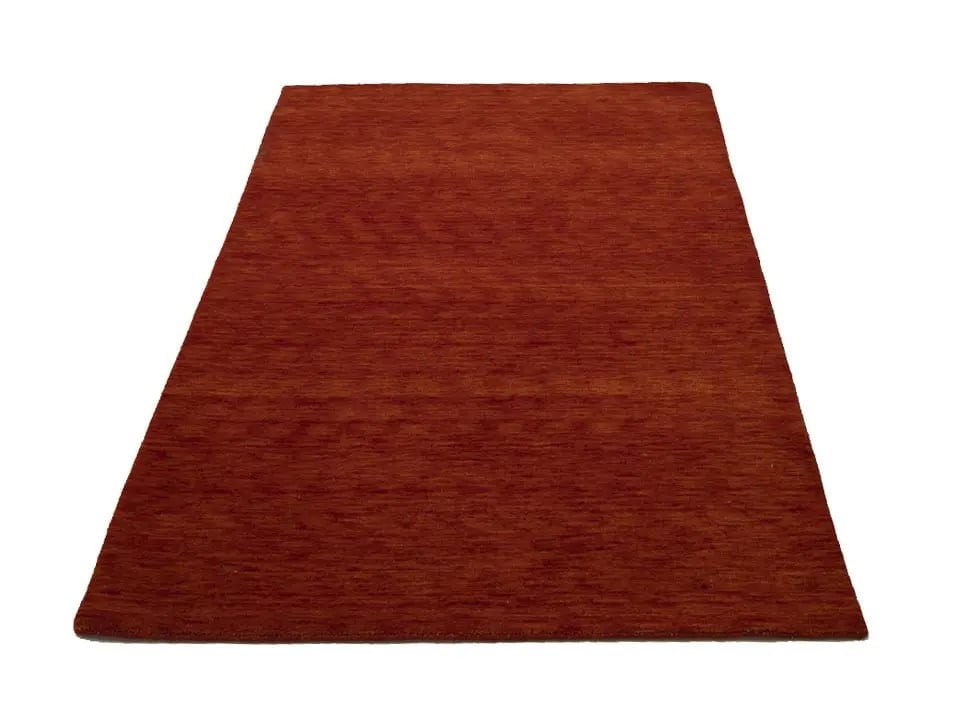 Orange Red Modern Solid 4X6 Gabbeh Oriental Rug - 4