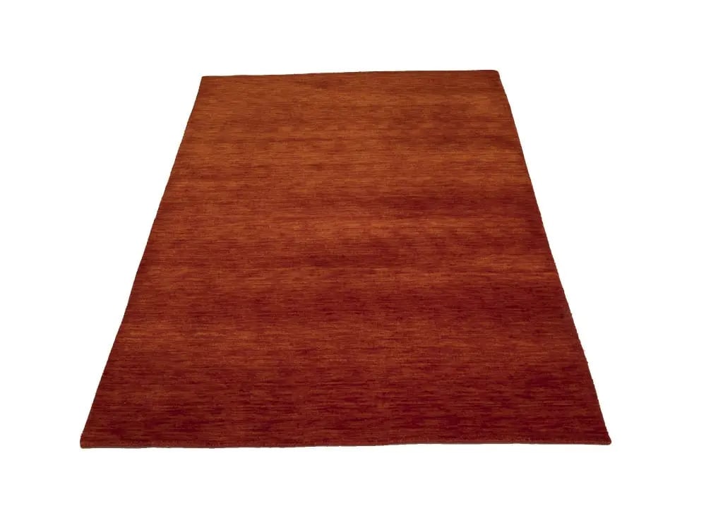 Orange Red Modern Solid 4X6 Gabbeh Oriental Rug - 5