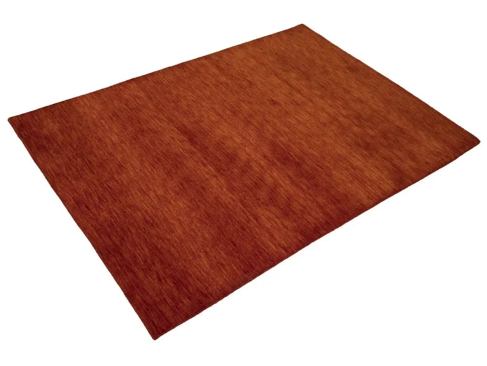 Orange Red Modern Solid 4X6 Gabbeh Oriental Rug - 6