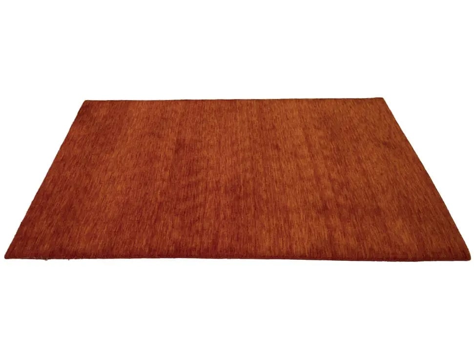 Orange Red Modern Solid 4X6 Gabbeh Oriental Rug - 8