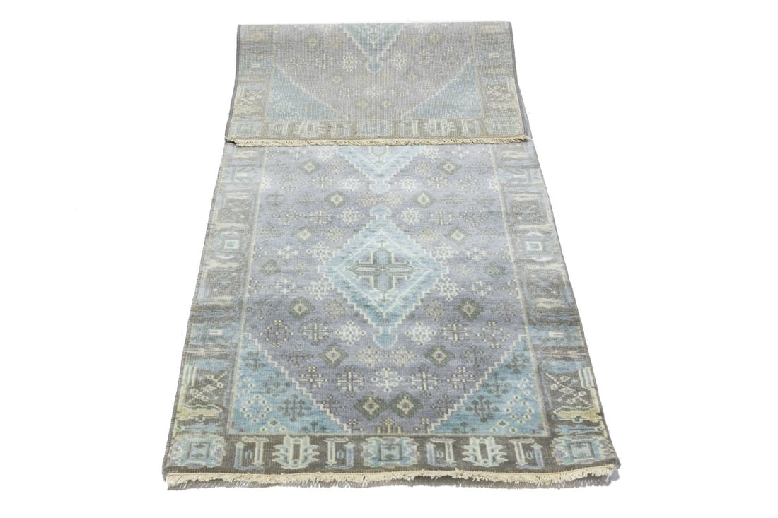 Taupe Tribal 3X8 Indo-Joshaghan Oriental Runner Rug - 14