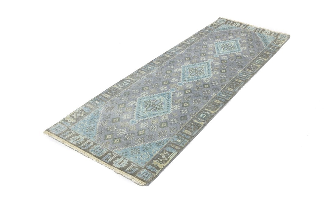 Taupe Tribal 3X8 Indo-Joshaghan Oriental Runner Rug - 4
