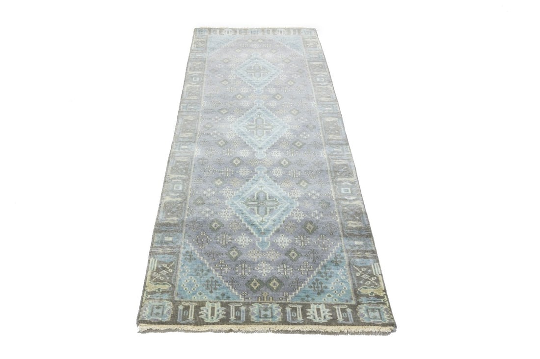 Taupe Tribal 3X8 Indo-Joshaghan Oriental Runner Rug - 5
