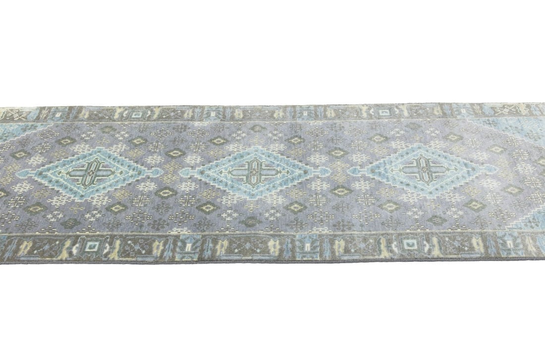 Taupe Tribal 3X8 Indo-Joshaghan Oriental Runner Rug - 8