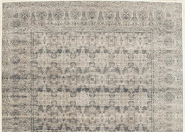 Hand Knotted Indo-Khotan Geometric Oriental Area Rug Carpet 8'1" x 10'1" - 4