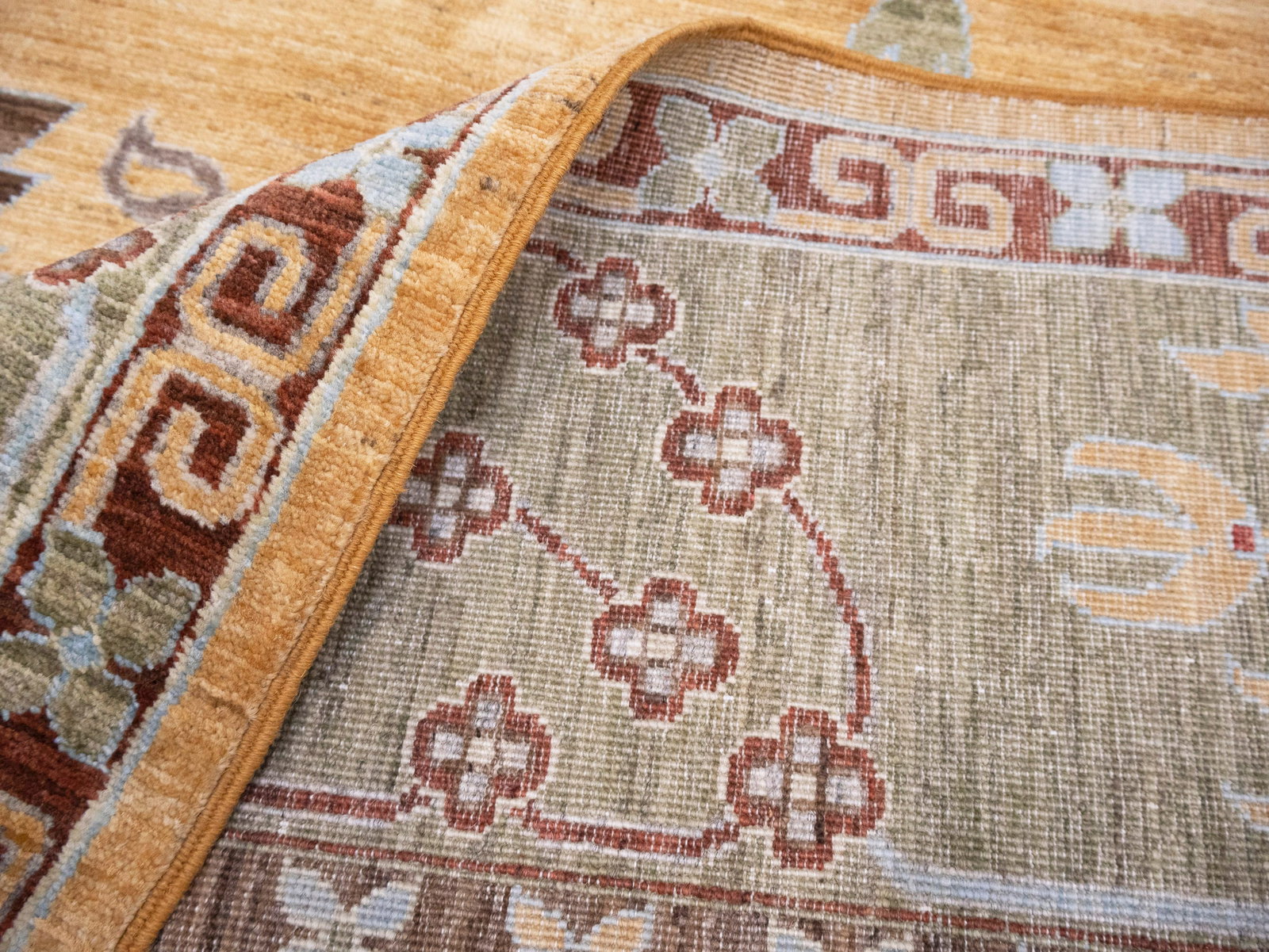Cream Gold Tribal 8X10 Afghan Herati Oriental Rug - 16