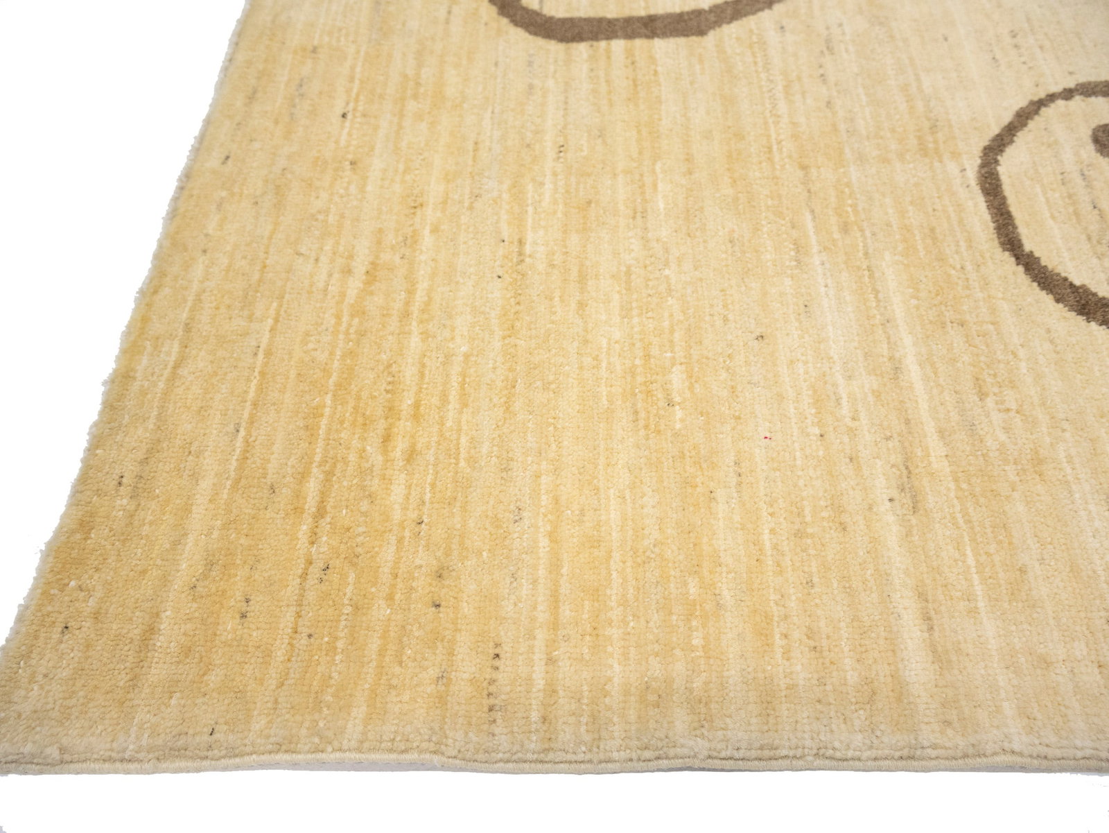 Cream Pictorial 5X6'5 Afghan Gabbeh Oriental Rug - 9