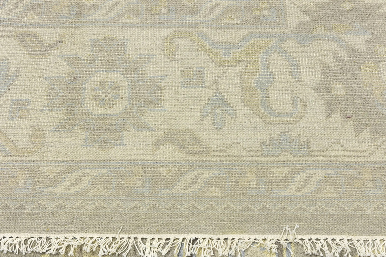 Brownish Gray Floral 9X12 Oushak Chobi Oriental Rug - 13