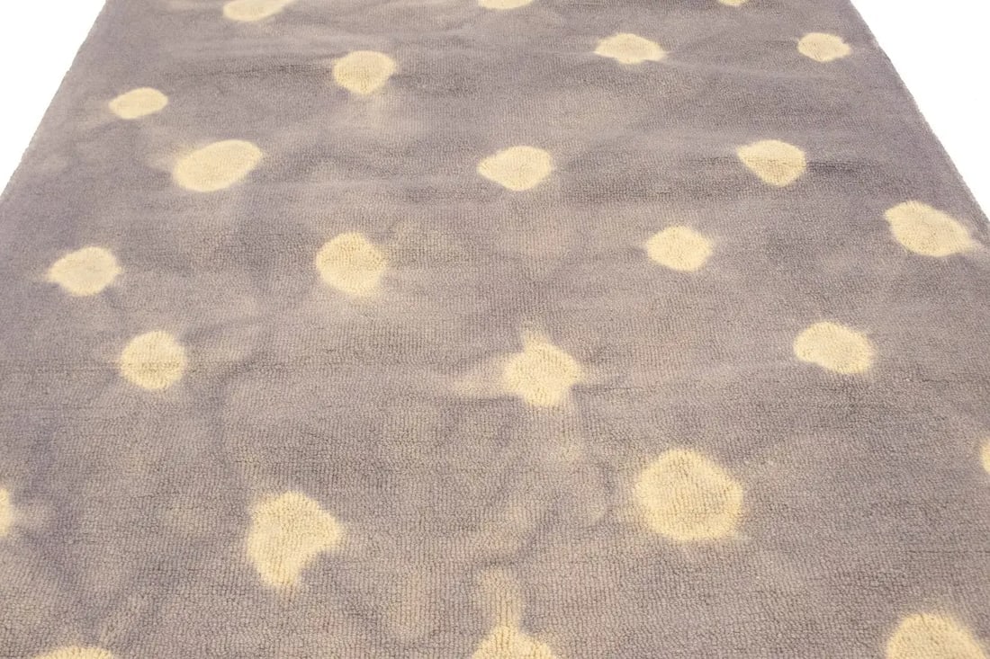 Mauve Tie-Dye 5X8 Hand-Tufted Modern Rug - 12
