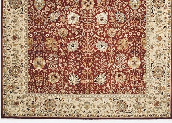 Hand Knotted Indo-Tabriz Red Wool Oriental Area Rug Carpet 9'11" x 13'10" - 2