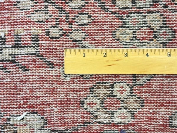 Persian Lilihan Hand-Knotted Wool Rug, Red Tribal, 3'6" x 4'10" - 8