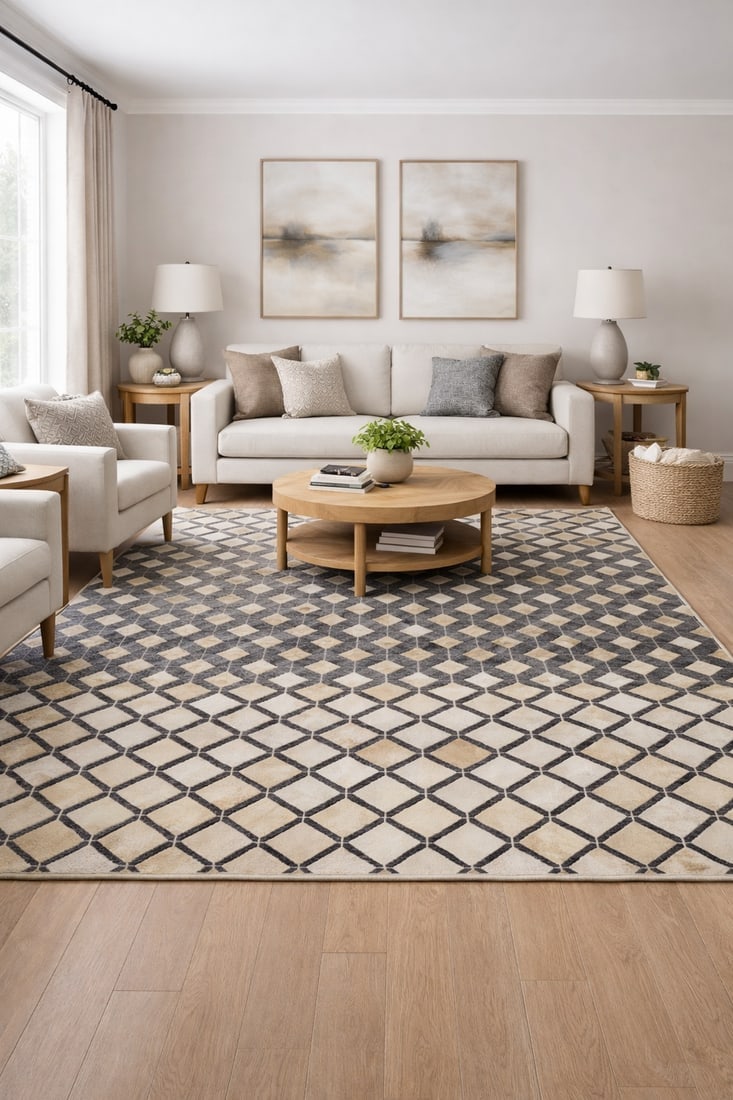Gray Cowhide 5X8 Modern Leather Rug - 2