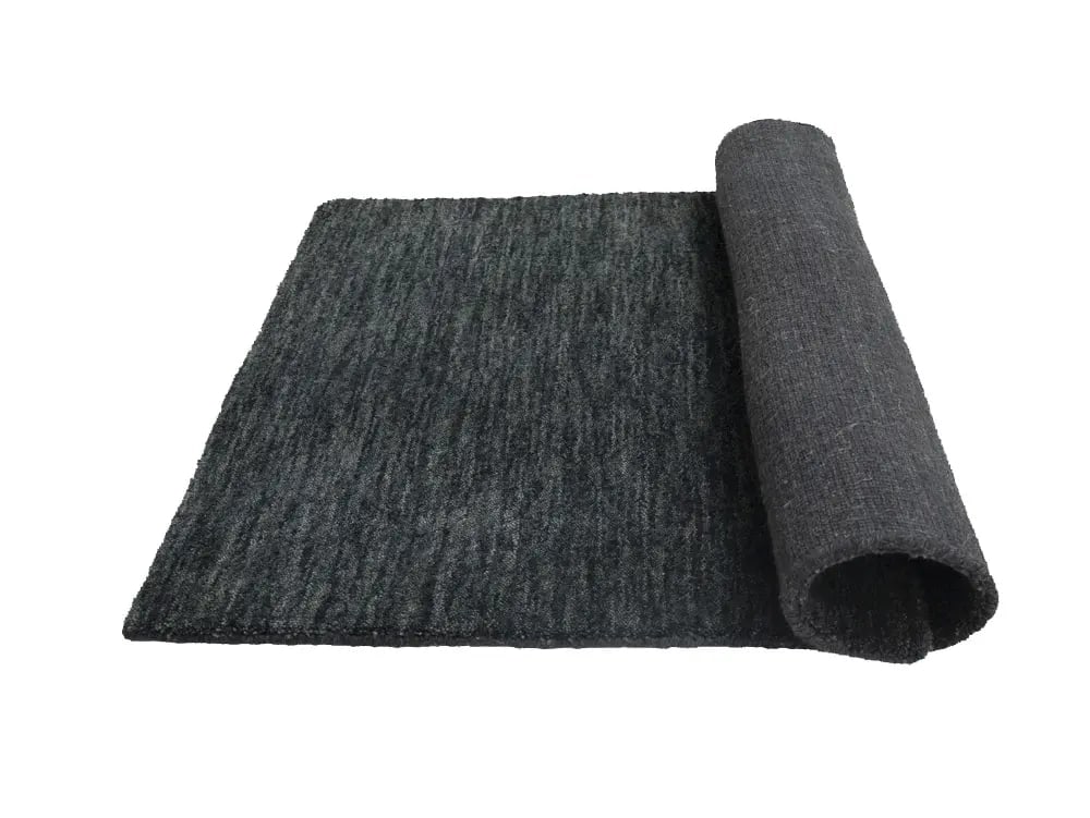 Charcoal Solid Gabbeh Modern Rug in All Size - 11