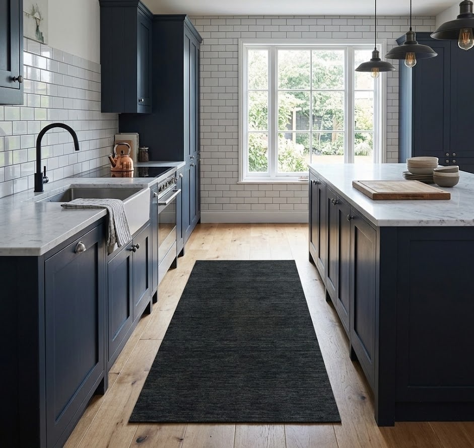 Charcoal Solid Gabbeh Modern Rug in All Size - 2