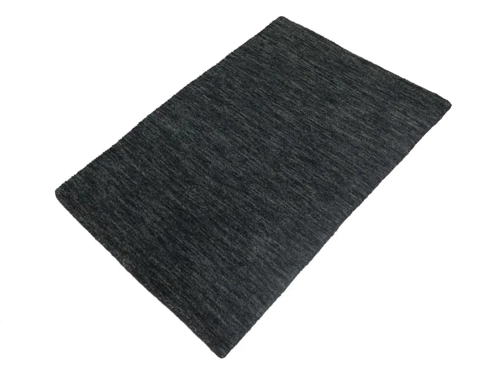 Charcoal Solid Gabbeh Modern Rug in All Size - 3