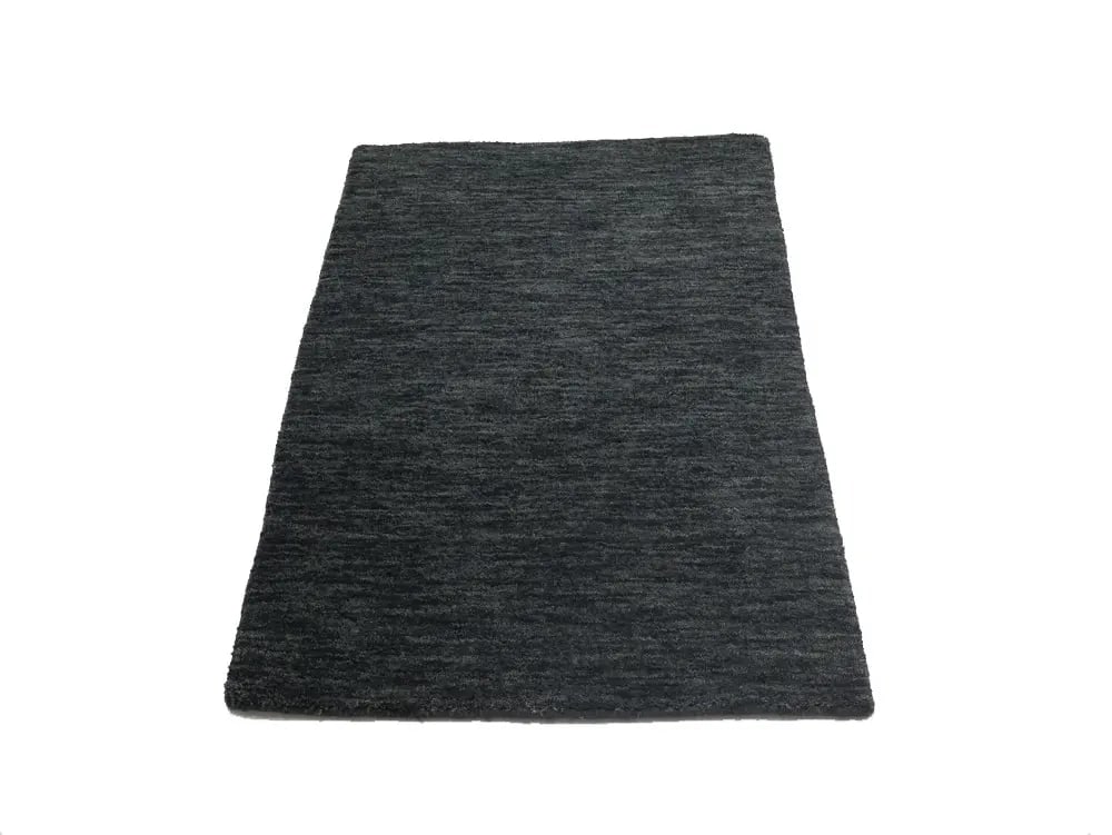 Charcoal Solid Gabbeh Modern Rug in All Size - 4