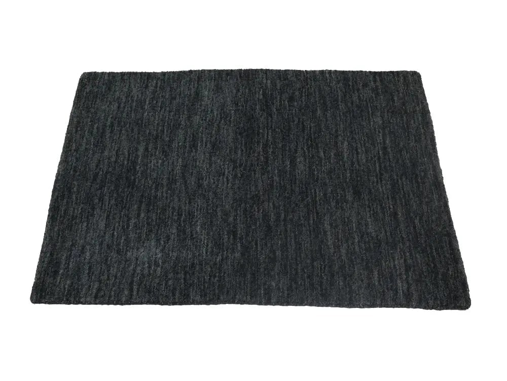 Charcoal Solid Gabbeh Modern Rug in All Size - 5