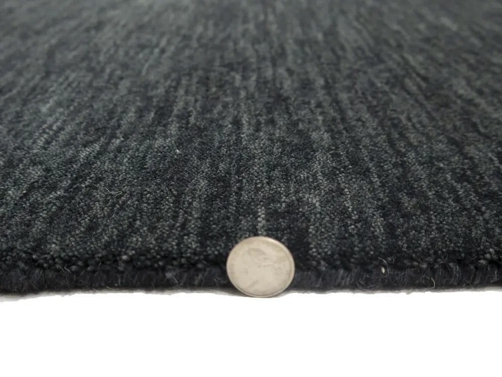 Charcoal Solid Gabbeh Modern Rug in All Size - 8