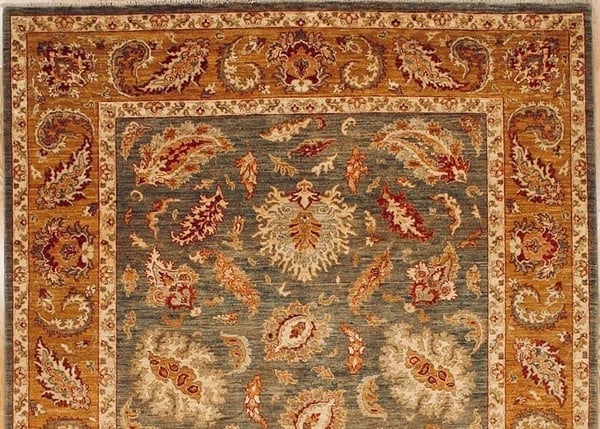 Hand Knotted Agra Sage Green Wool Oriental Area Rug Carpet 8' x 9'10" - 4