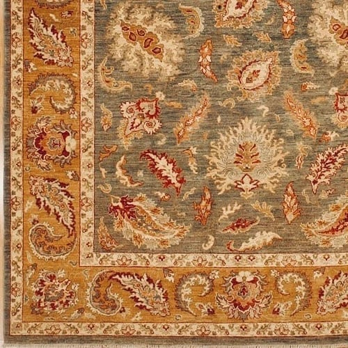Hand Knotted Agra Sage Green Wool Oriental Area Rug Carpet 8' x 9'10" - 5
