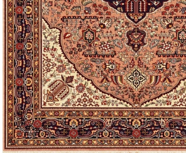 Hand Knotted Persian Tabriz Wool Terracotta Oriental Rug Carpet 6'5" x 9'6" - 5