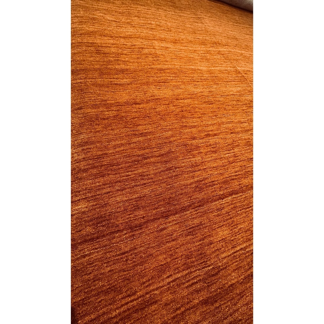Solid hand made wool rug - 6