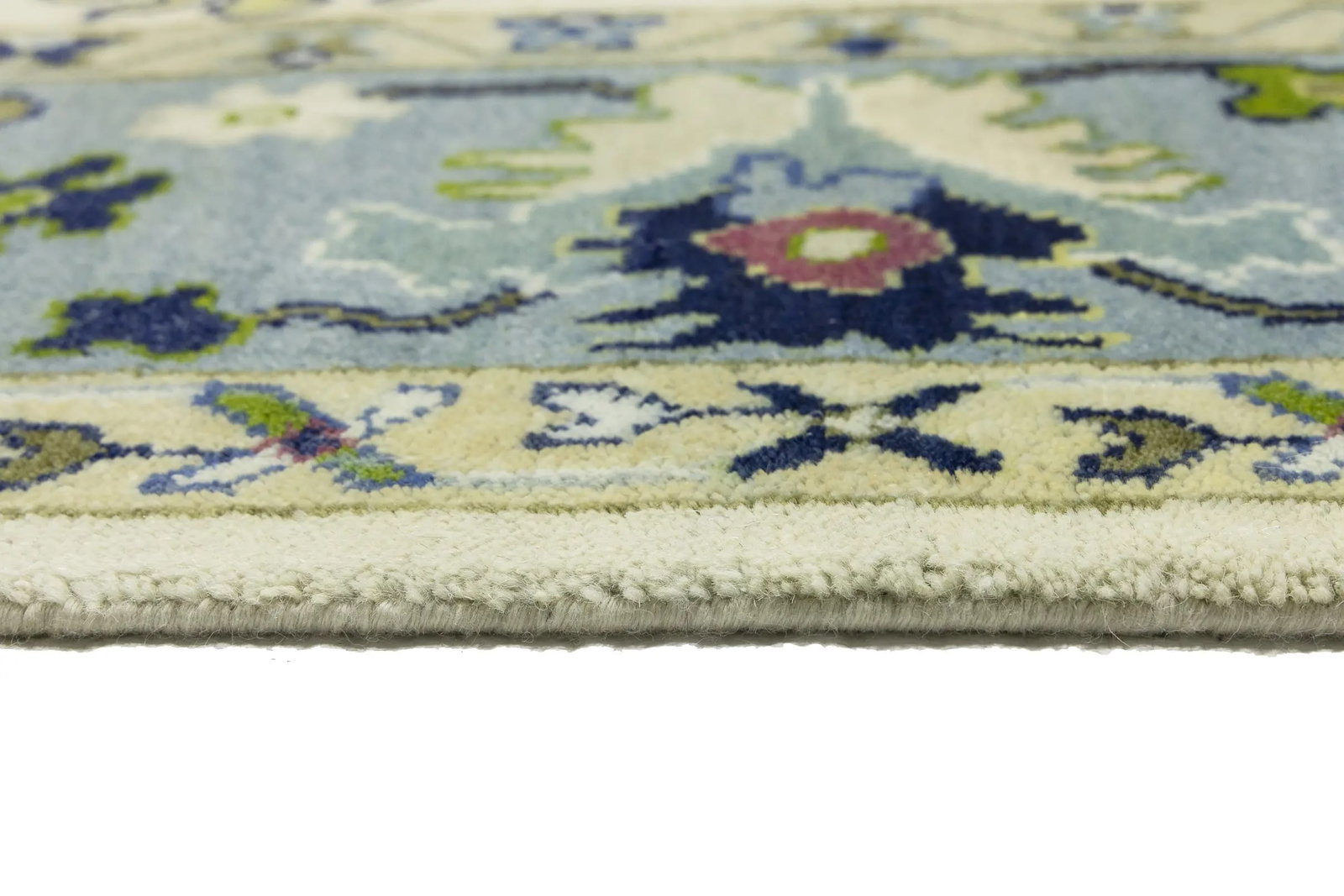 Cream Traditional Floral 9X12 Oushak Chobi Oriental Rug - 13