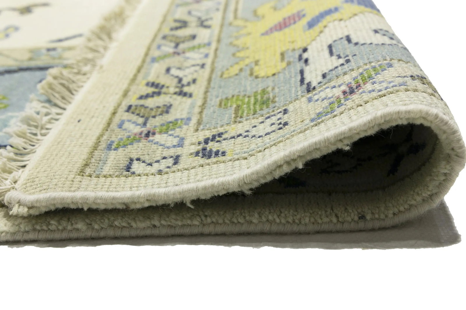 Cream Traditional Floral 9X12 Oushak Chobi Oriental Rug - 14