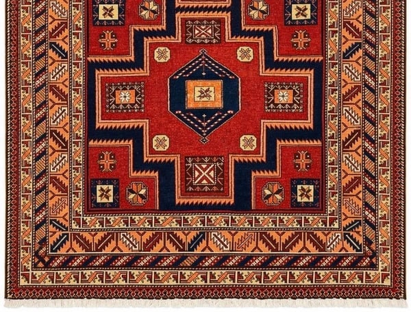 Hand Knotted Persian Tribal Wool Red Azarbaijan Oriental Area Rug 5'5" x 8'2" - 3