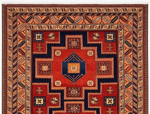 Hand Knotted Persian Tribal Wool Red Azarbaijan Oriental Area Rug 5'5" x 8'2" - 5