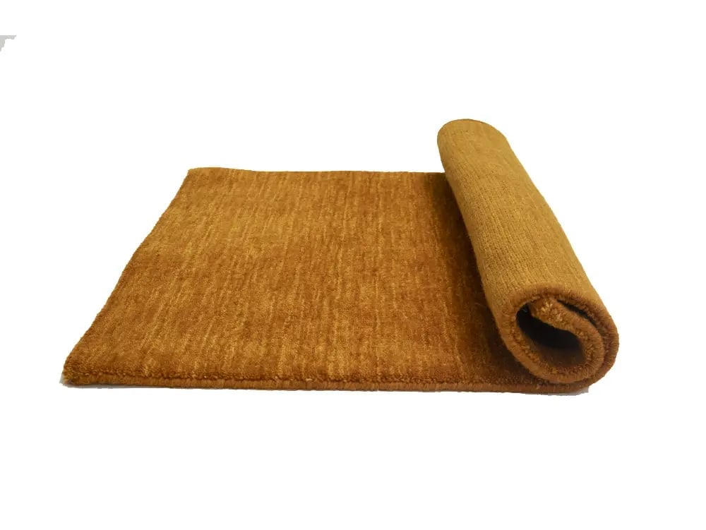 Orange Solid Gabbeh Modern Rug in All Size - 10