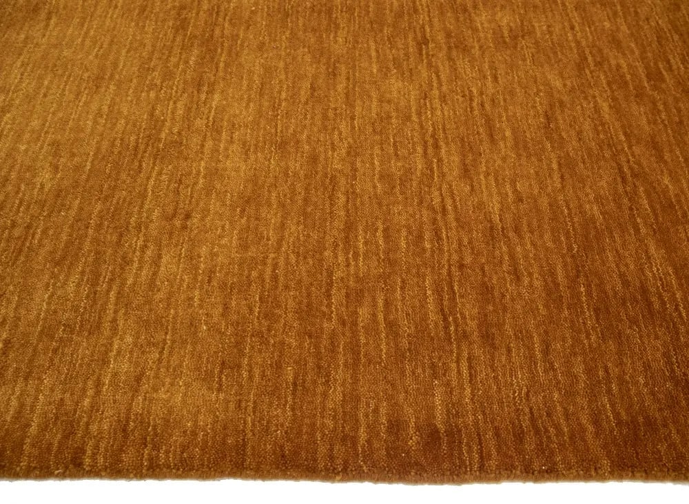Orange Solid Gabbeh Modern Rug in All Size - 5