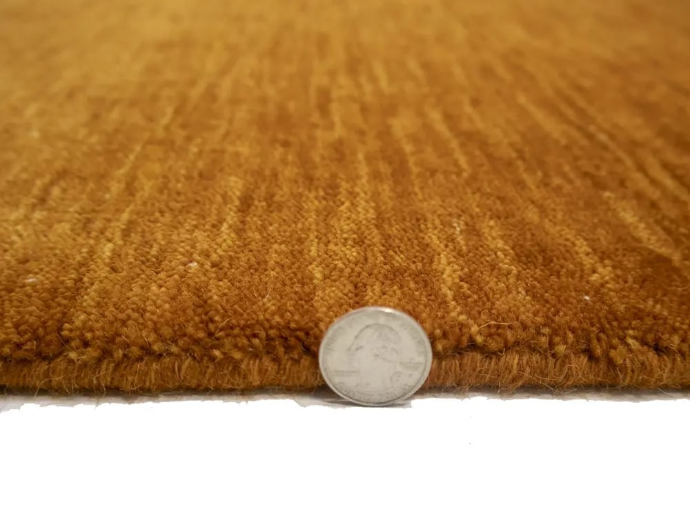 Orange Solid Gabbeh Modern Rug in All Size - 7