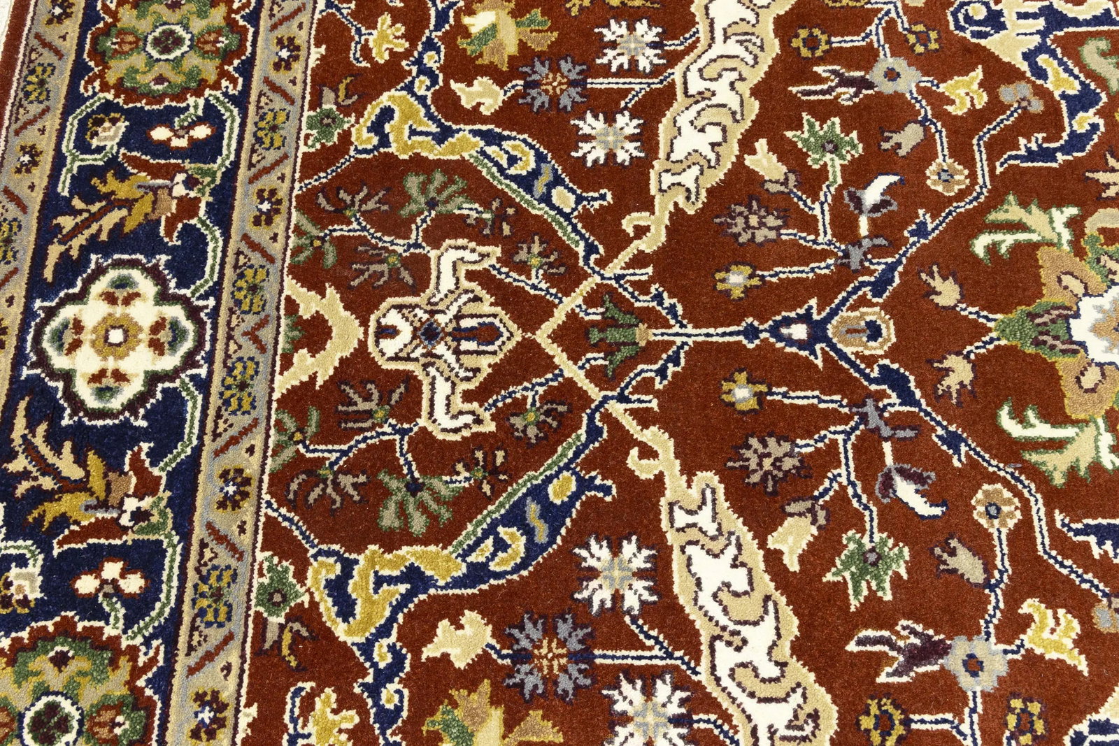 Rusty Red Floral 8X10 Oushak Chobi Oriental Rug - 11
