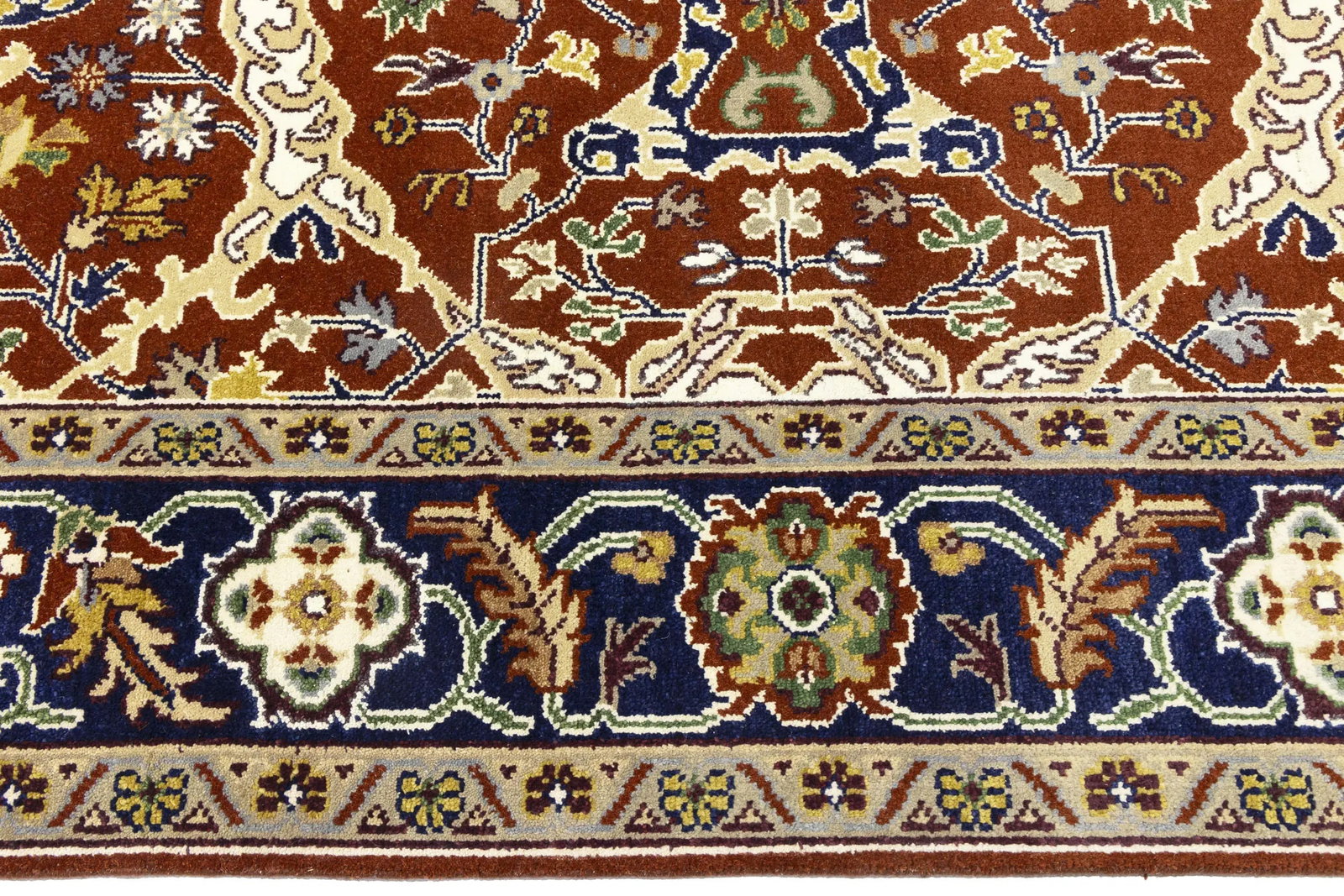 Rusty Red Floral 8X10 Oushak Chobi Oriental Rug - 12