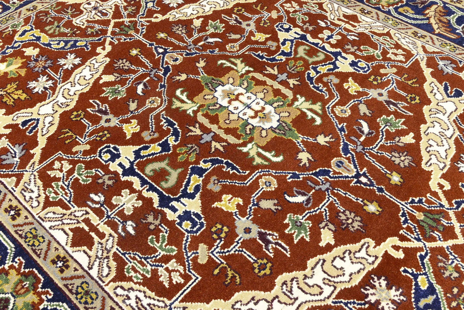 Rusty Red Floral 8X10 Oushak Chobi Oriental Rug - 13